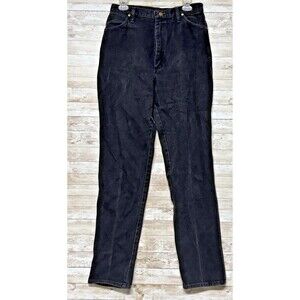 Vintage Wrangler Black Wash Jeans Womens 15/16x34 Made in USA High Rise Retro